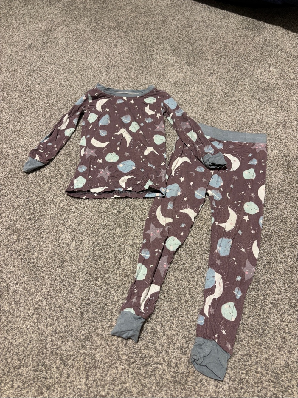 Little Sleepies - To The Moon and Back Pajama Set - Blue (18-24 mo)